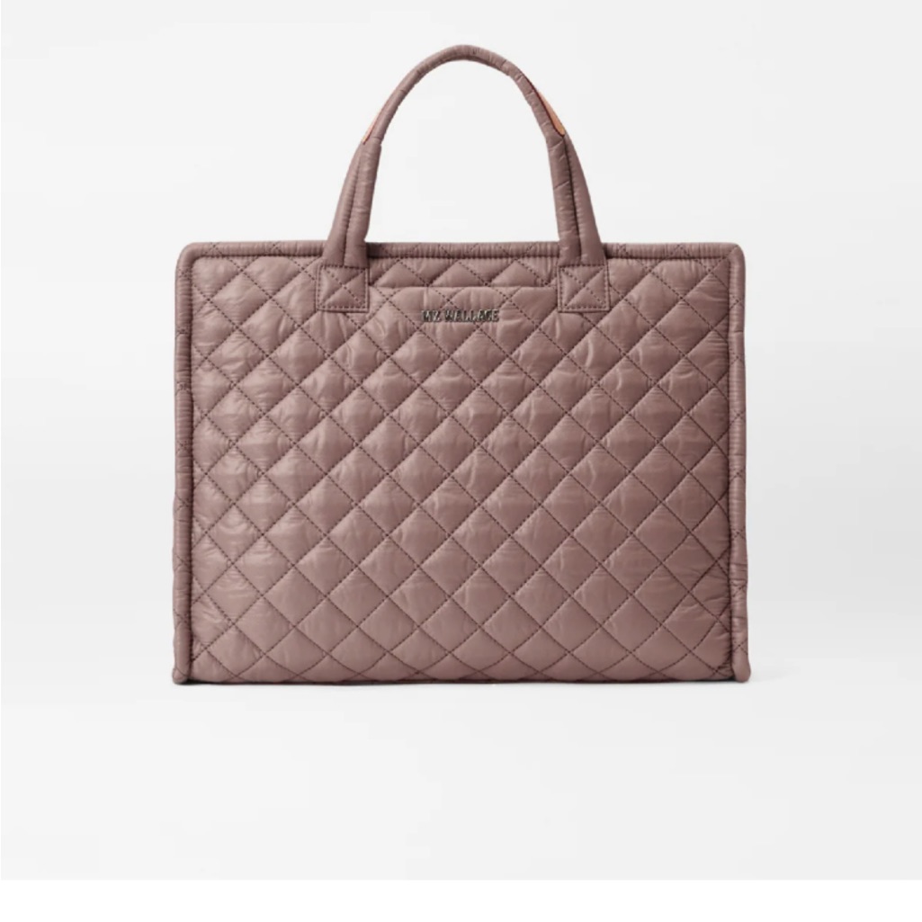 Nwt Brand New Mz Wallace Quilted Tote In Mauve